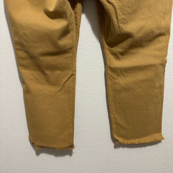 Torrid Feel The Fit 20R Tan Brown Stretch Denim Button Fly Cropped Raw Hem Pants - Picture 5 of 16